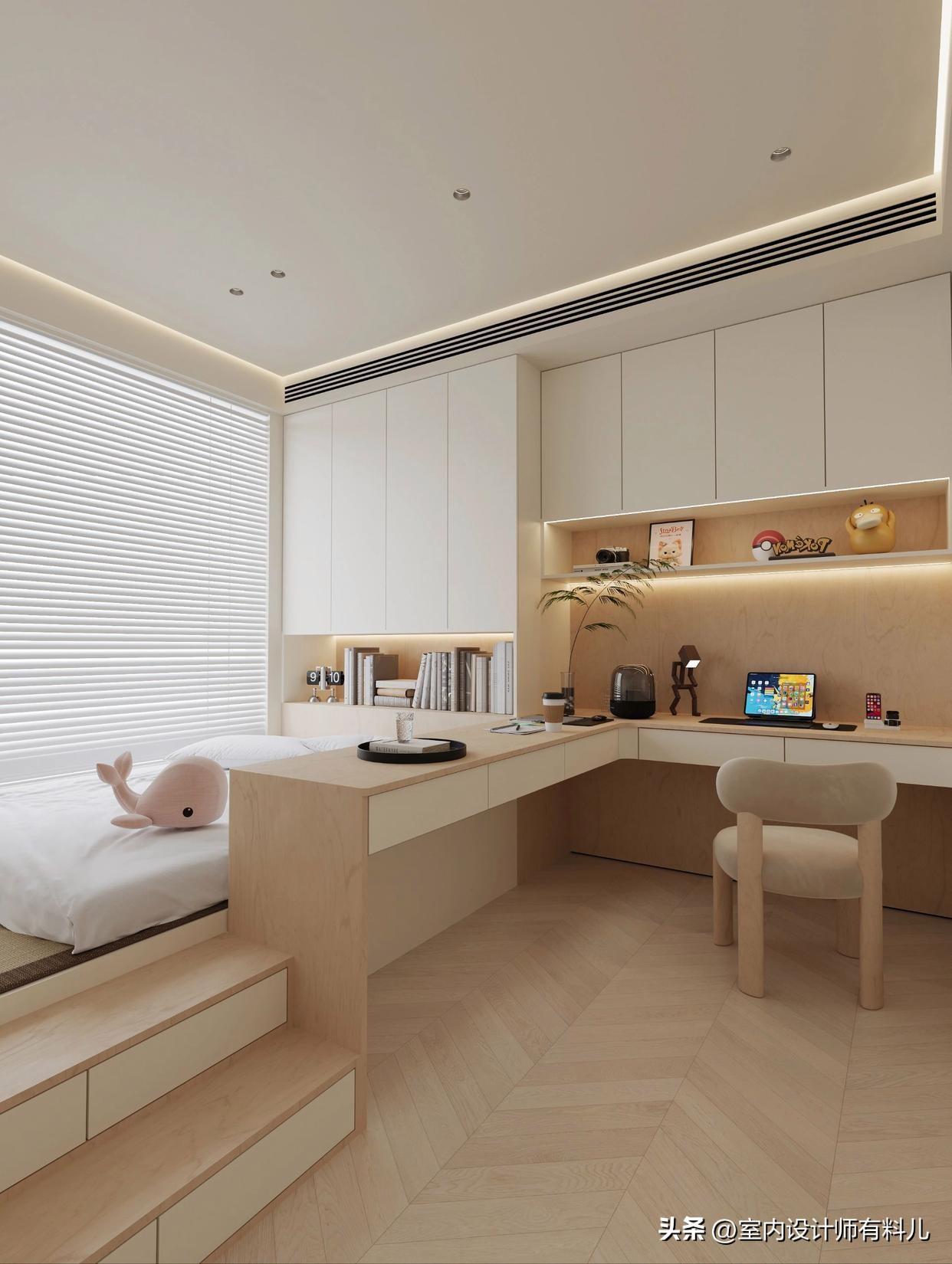 小房间的装修设计卧室（小卧室怎么设计才能充分利用空间？）(图2)