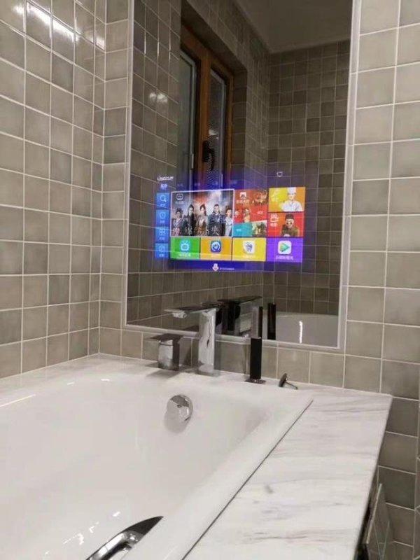 浴室电视机怎么用（分析镜面电视防水还能当镜子）(图4)
