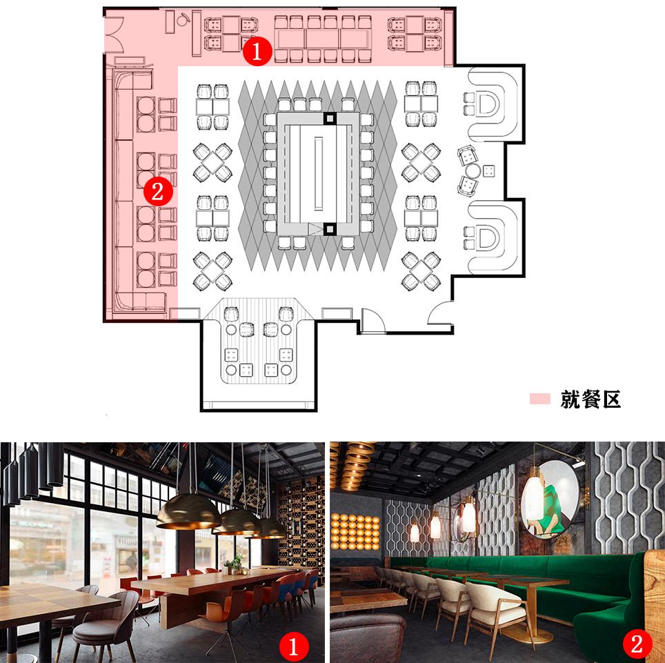 如何根据餐厅尺寸做空间规划？(智能餐厅设计技巧)(图3)
