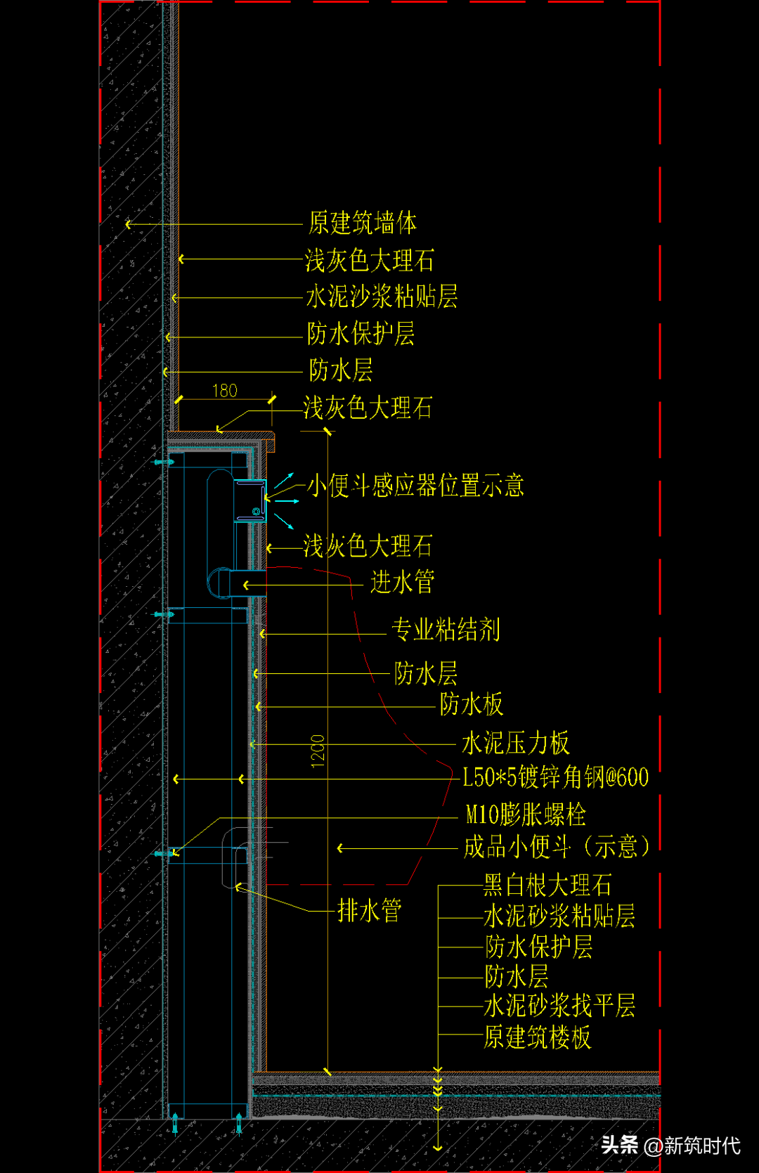 挂式小便器安装高度（壁挂小便斗高度与施工工艺）(图10)